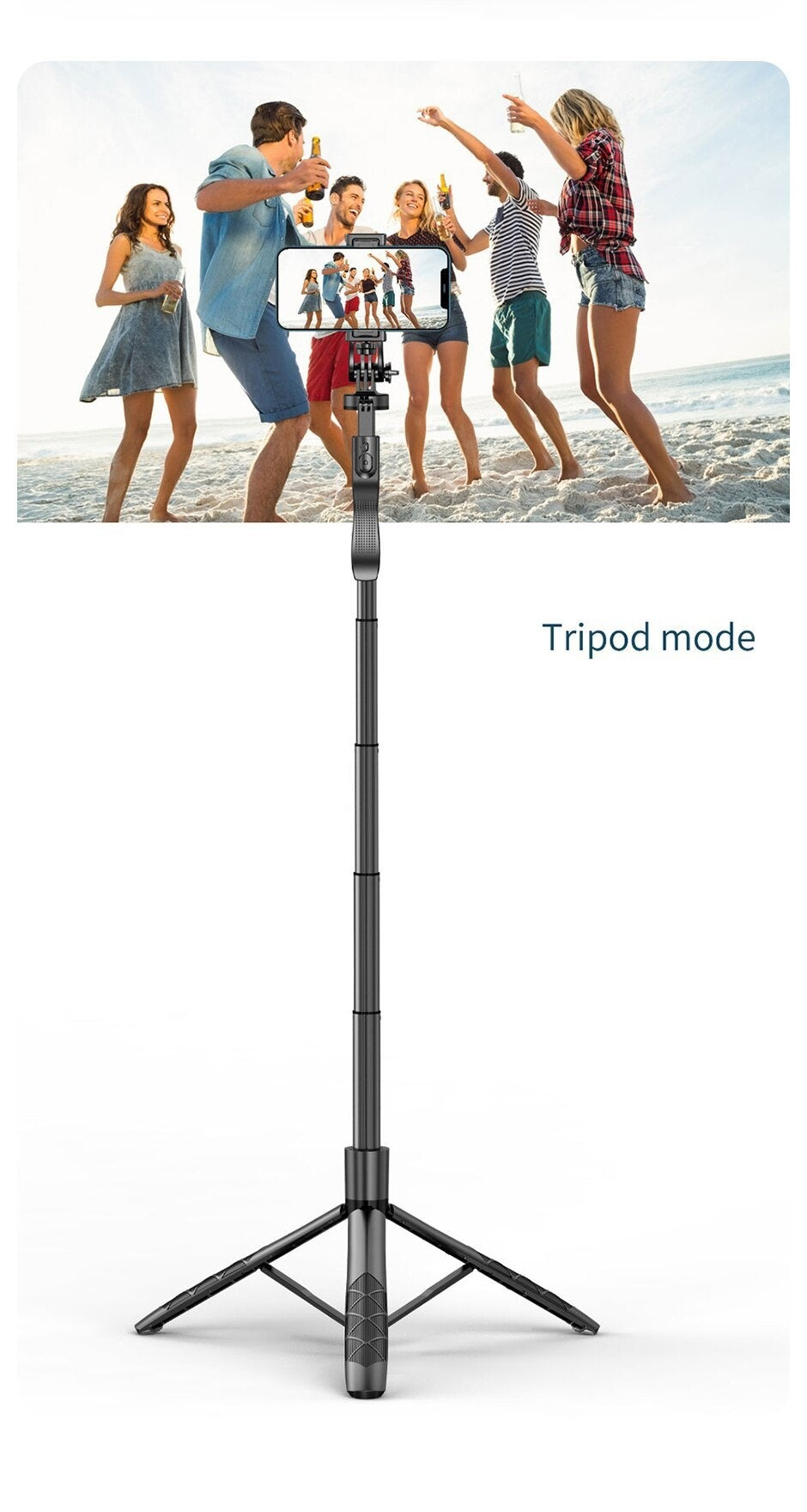 Selfie stick with Bluetooth