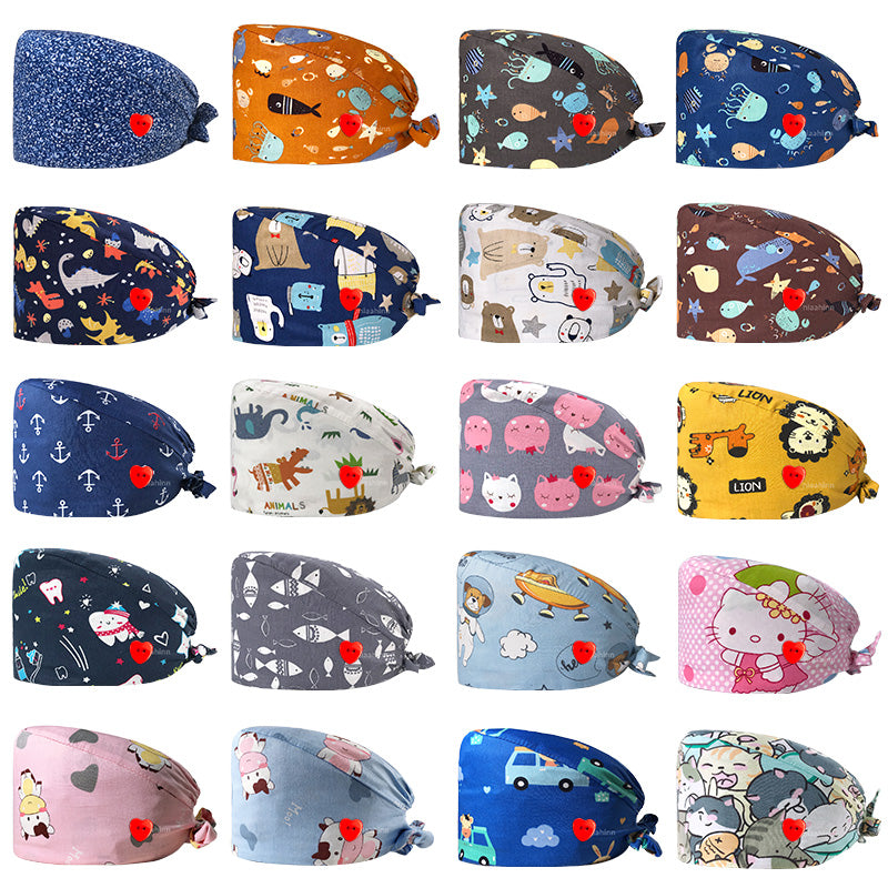 Cotton Surgical Men's And Women's Doctor Nurse Operating Room Caps