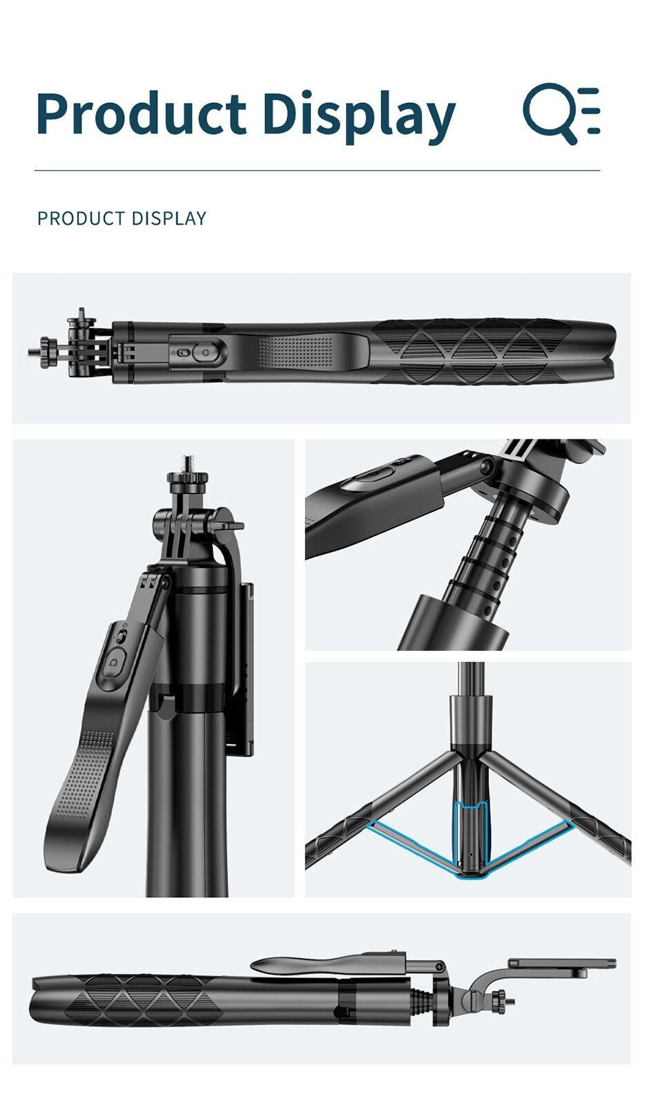 Selfie stick with Bluetooth