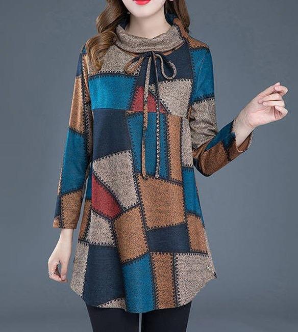 Women with large plaid bottoms