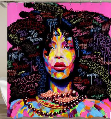 African American 3D Retro Style Shower Curtains