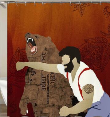 African American 3D Retro Style Shower Curtains