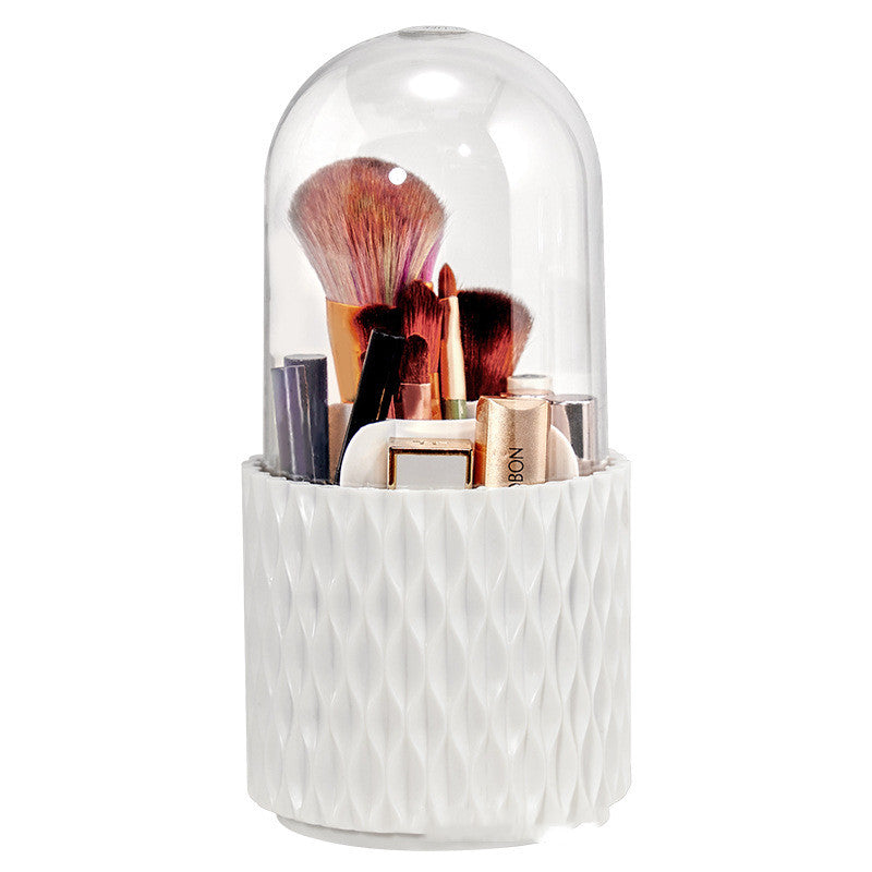 360 Rotating Large Transparent Makeup Brush Storage
