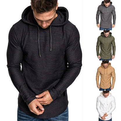 Men Hoodie Sweatshirt Casual Long Sleeve Slim Tops Gym T-shir