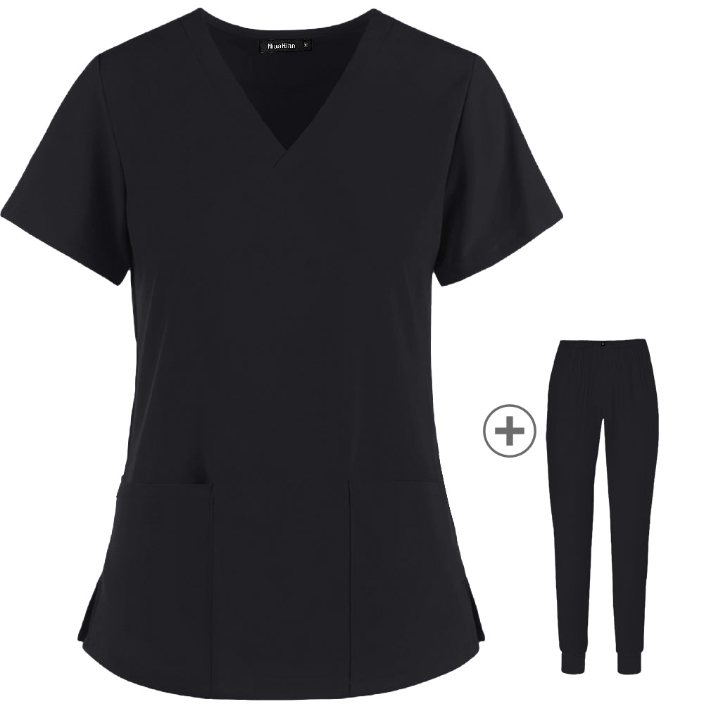 Stretch Slim Nurse Uniform Short-sleeved Summer Split Suit Overalls