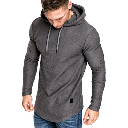 Men Hoodie Sweatshirt Casual Long Sleeve Slim Tops Gym T-shir