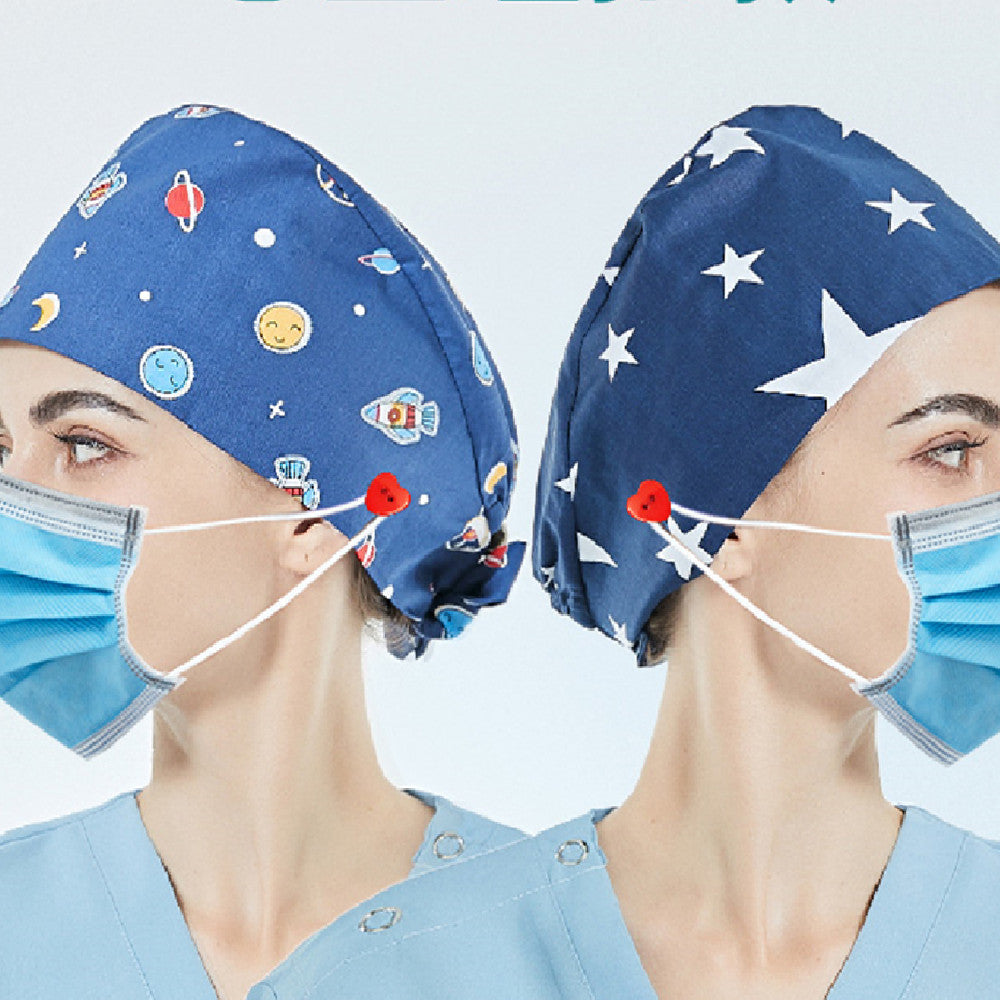 Cotton Surgical  Men's And Women's Doctor Nurse Operating Room Caps