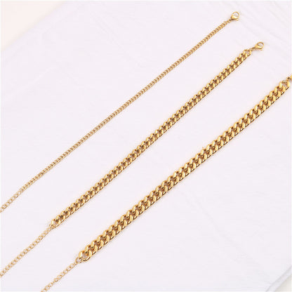 Thick chain anklet women