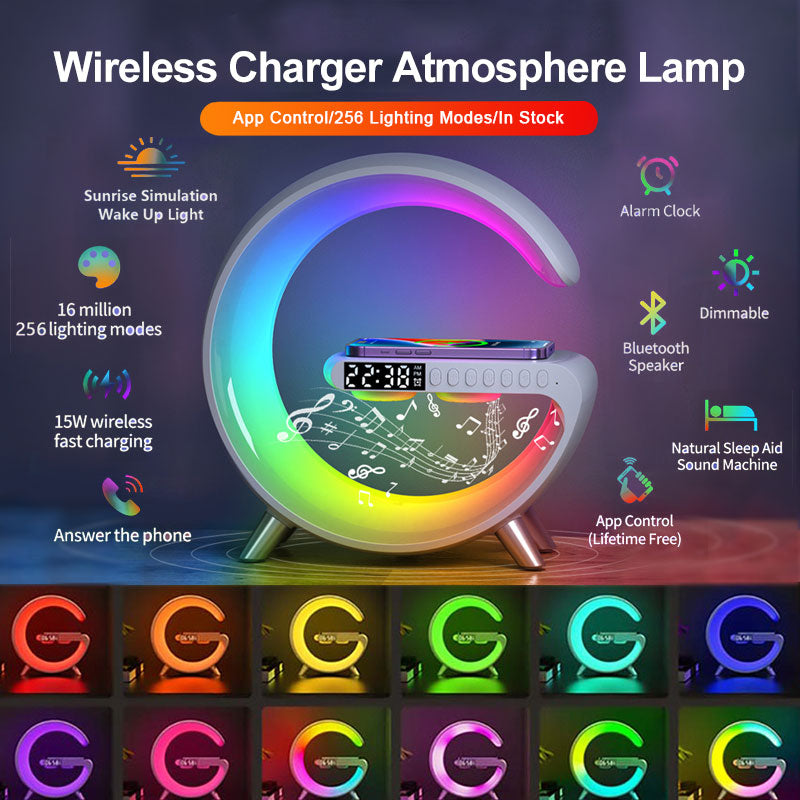 Intelligent Atmosphere Lamp With Bluetooth Speaker and Wireless Charging